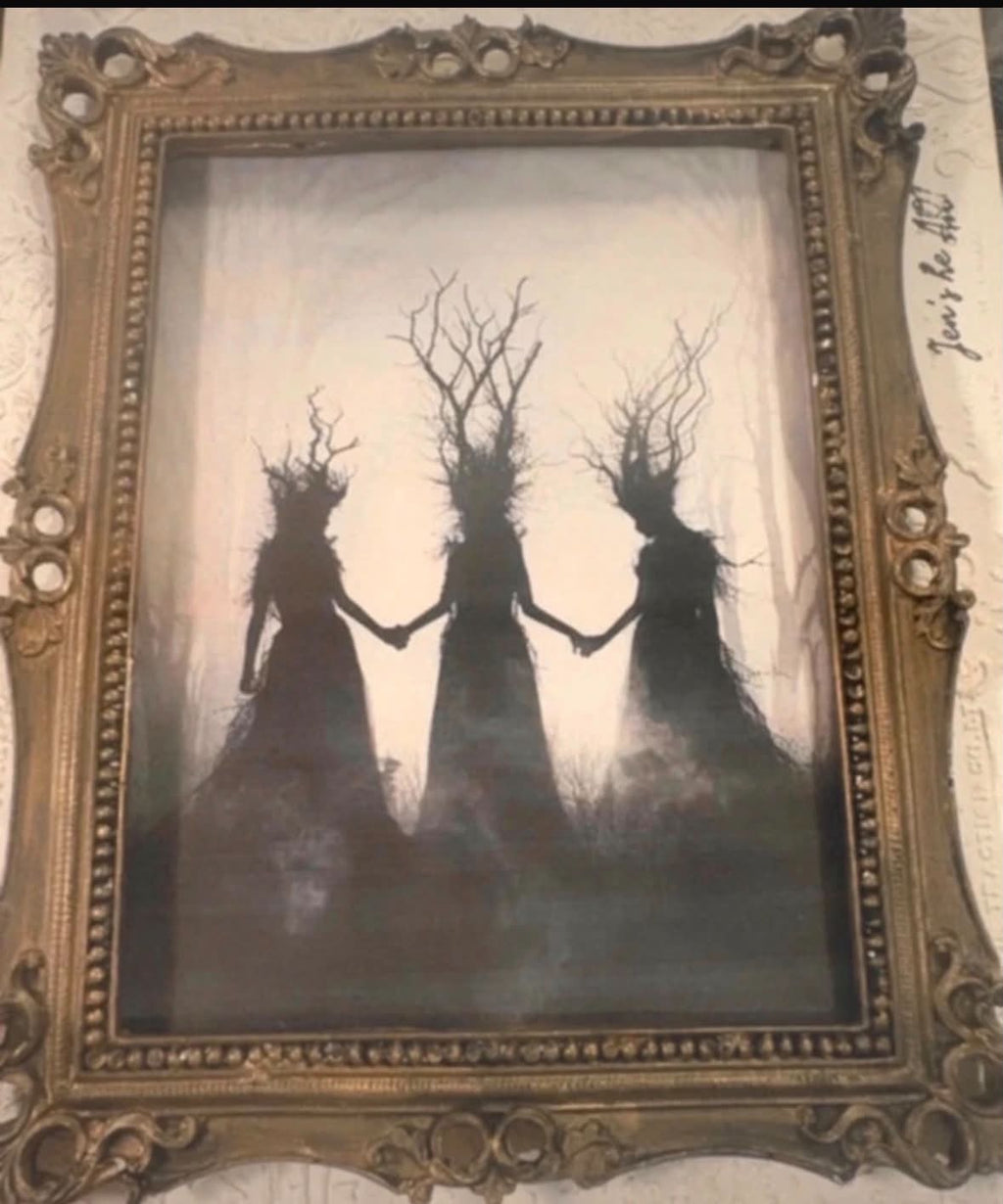 Cadre gothique baroque doré - Les Trois Esprits des Bois - Jen's heART